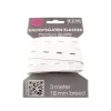 Knopfloch-Gummiband Knopfloch-Elastikband 18mm weiß 3m