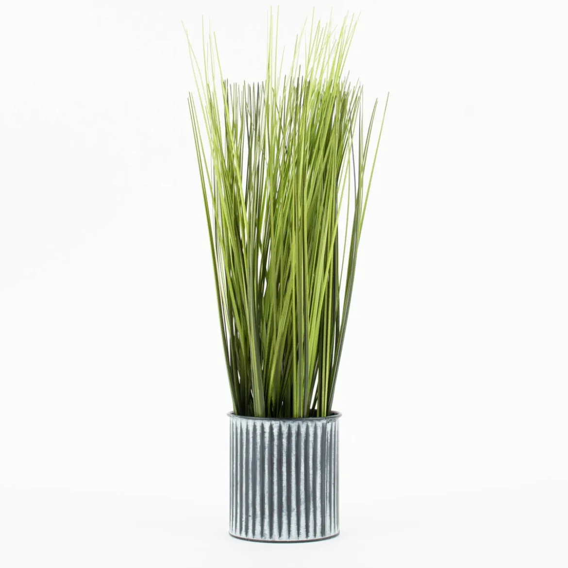 Künstliches Gras im Metalltopf grün schwarz 9,5x45cm