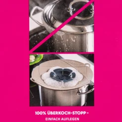 Kochblume Überkochschutz Überkochstopp pink div. Größen