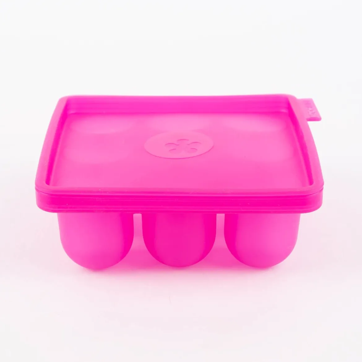 Kochblume Eiswürfelform Halbrund L Silikon mit Deckel pink 16x16x6cm