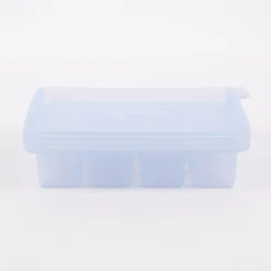 Kochblume Eiswürfelform Würfel S eisblau Silikon mit Deckel 16x16x4cm