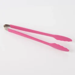 Kochblume Gourmetzange Servierzange Silikon mit Edelstahlkern 33cm pink