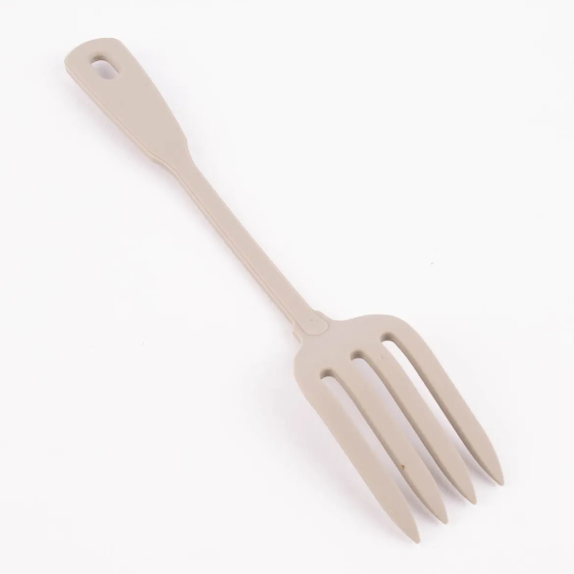 Kochblume Küchengabel Serviergabel Silikongabel 27cm taupe