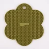 Kochblume Wabenuntersetzer Topflappen Silikon Blume olive ca. 18,5cm