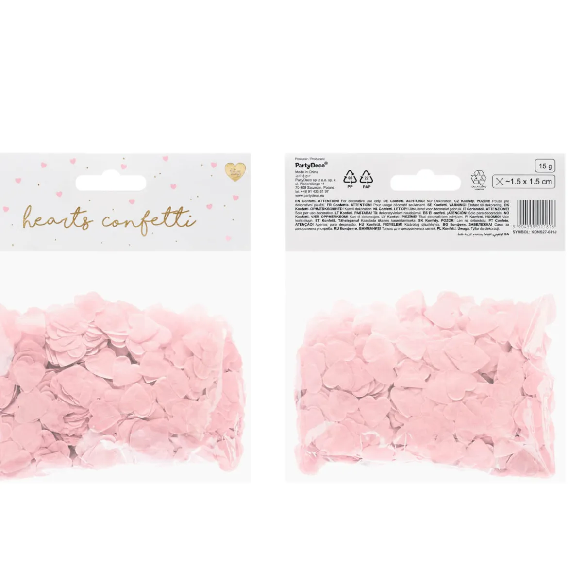 Konfetti Herzen aus Papier 1,6x1,6cm 15g