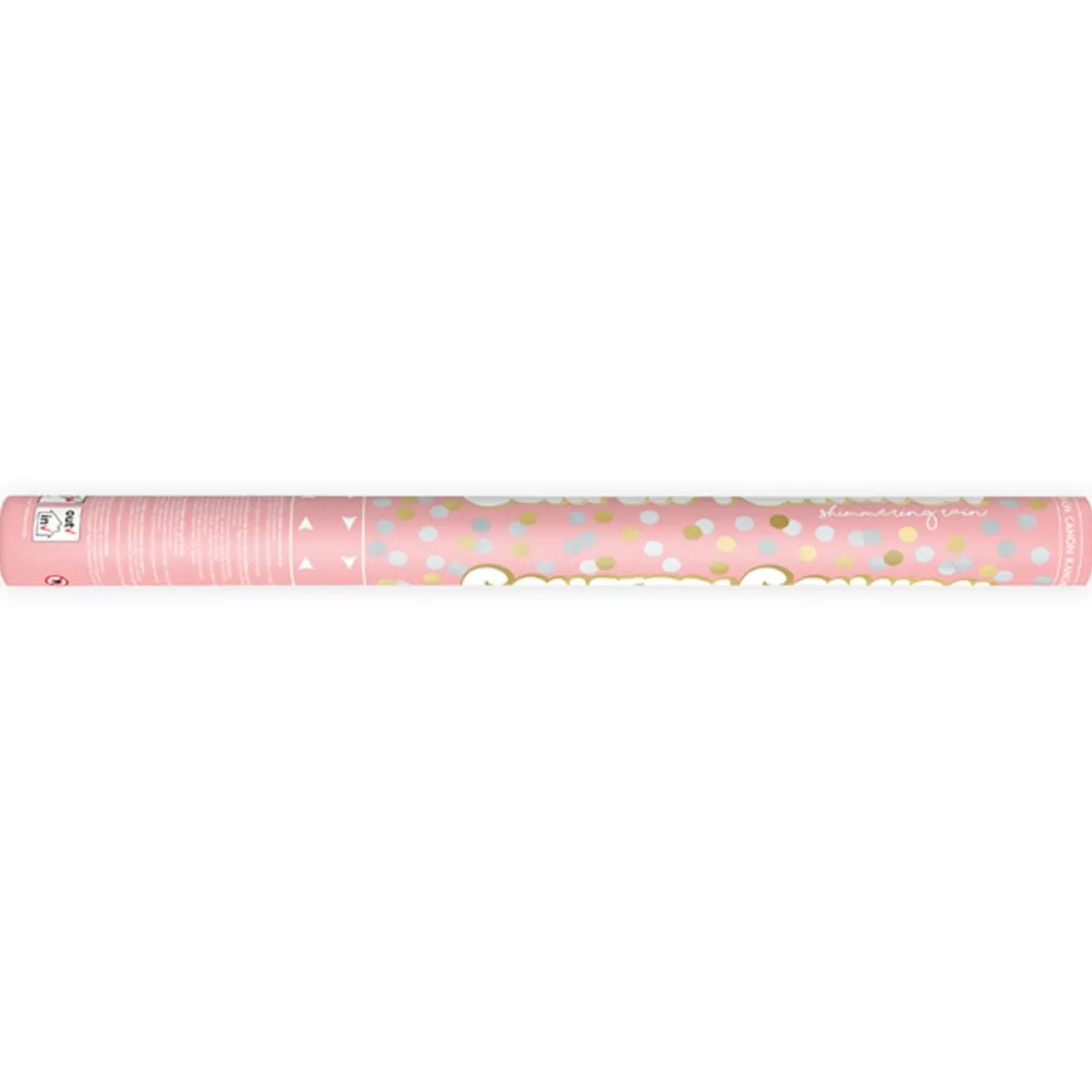 Konfetti Kanone Punkte silber gold 60cm