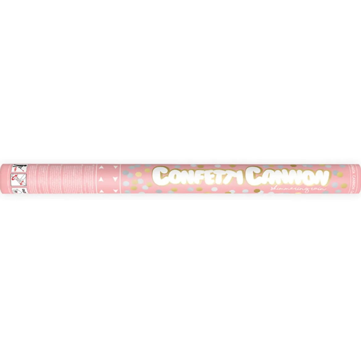 Konfetti Kanone Punkte silber gold 60cm