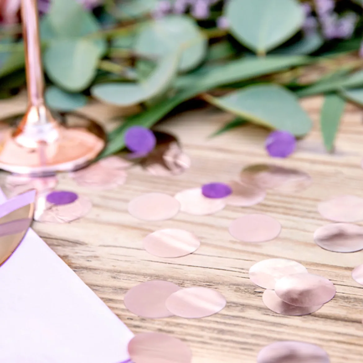 Konfetti Punkte einfarbig rosegold 15g