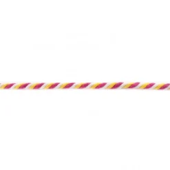 Kordel Baumwolle bunt pink gelb weiß Breite: 6mm