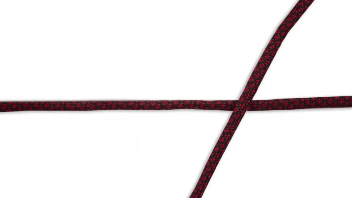 Kordel elastisch Polyester kariert schwarz rot Breite: 5mm
