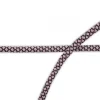 Kordel elastisch Polyester kariert schwarz flieder Breite: 5mm