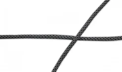 Kordel elastisch Polyester kariert schwarz grau Breite: 5mm