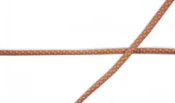 Kordel elastisch Polyester kariert grau orange Breite: 5mm