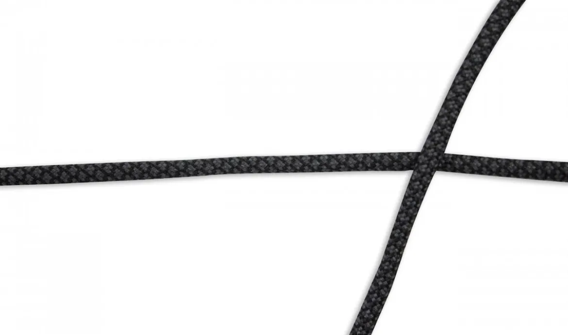 Kordel elastisch Polyester kariert schwarz dunkelgrau Breite: 5mm