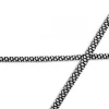 Kordel elastisch Polyester kariert schwarz weiß Breite: 5mm
