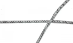 Kordel elastisch Polyester kariert hellgrau weiß Breite: 5mm