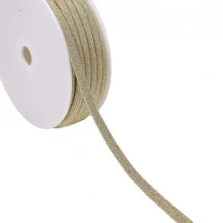 Kordel Kettengeflecht flach Metallic gold 8mm Breite