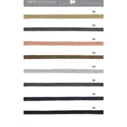 Kordel Kettengeflecht flach Metallic schwarz 8mm Breite