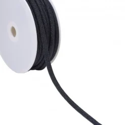 Kordel Kettengeflecht flach Metallic marineblau 8mm Breite