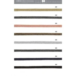 Kordel Kettengeflecht flach Metallic mittelgrau 8mm Breite