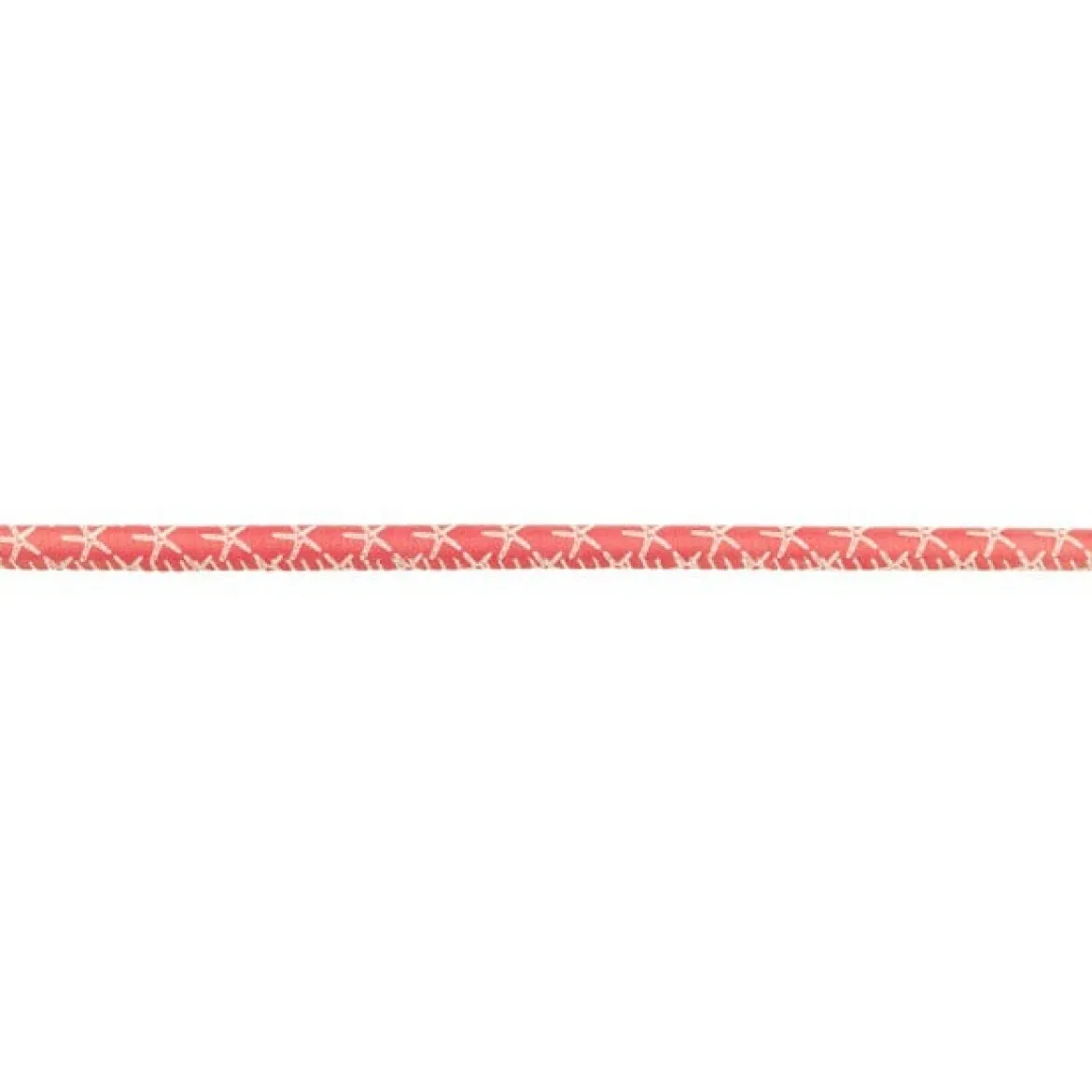 Kordel Kunstleder Zierband Seestern pink weiß Breite: 6mm