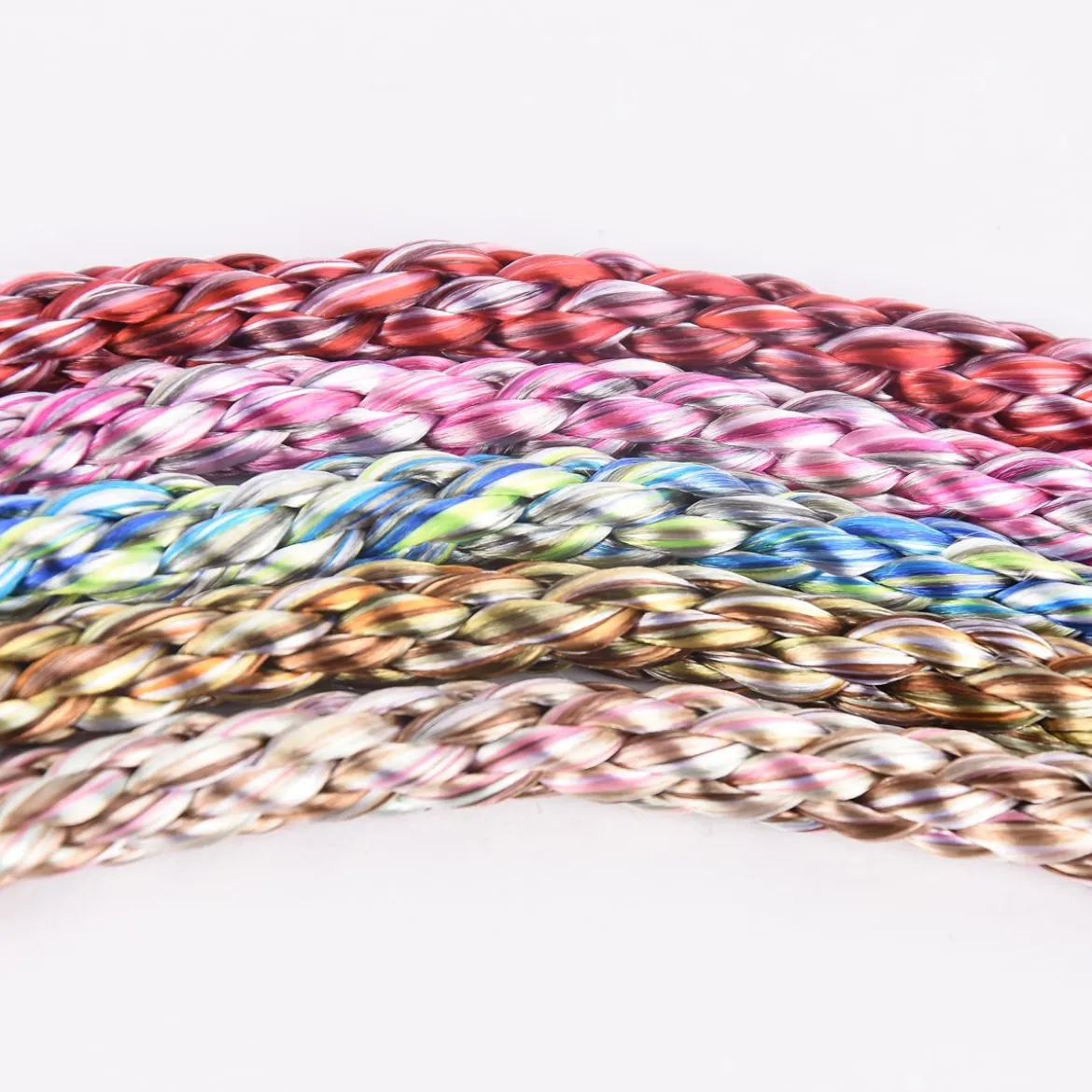 Kordel Polyester beige rosa meliert Breite: 8mm