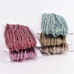 Kordel Polyester beige rosa meliert Breite: 8mm