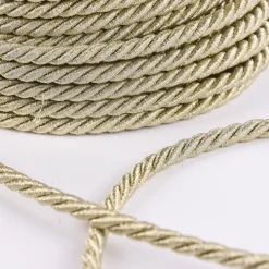 Kordel Zierband goldfarbig hell Glitzer Breite: 0,6cm