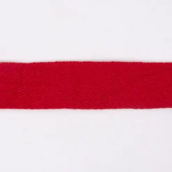 Köperband Baumwolle gewaschen rot Breite: 2,5cm