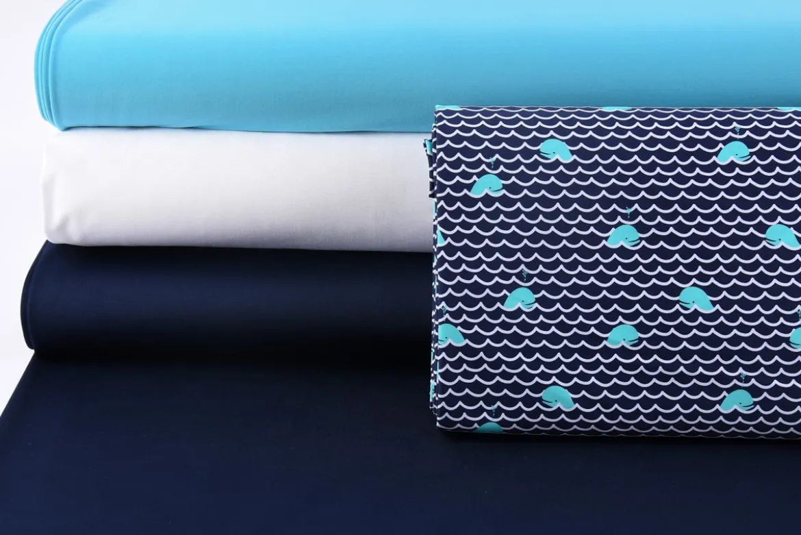 Kreativstoff Elastic Bademodenstoff uni dunkelblau