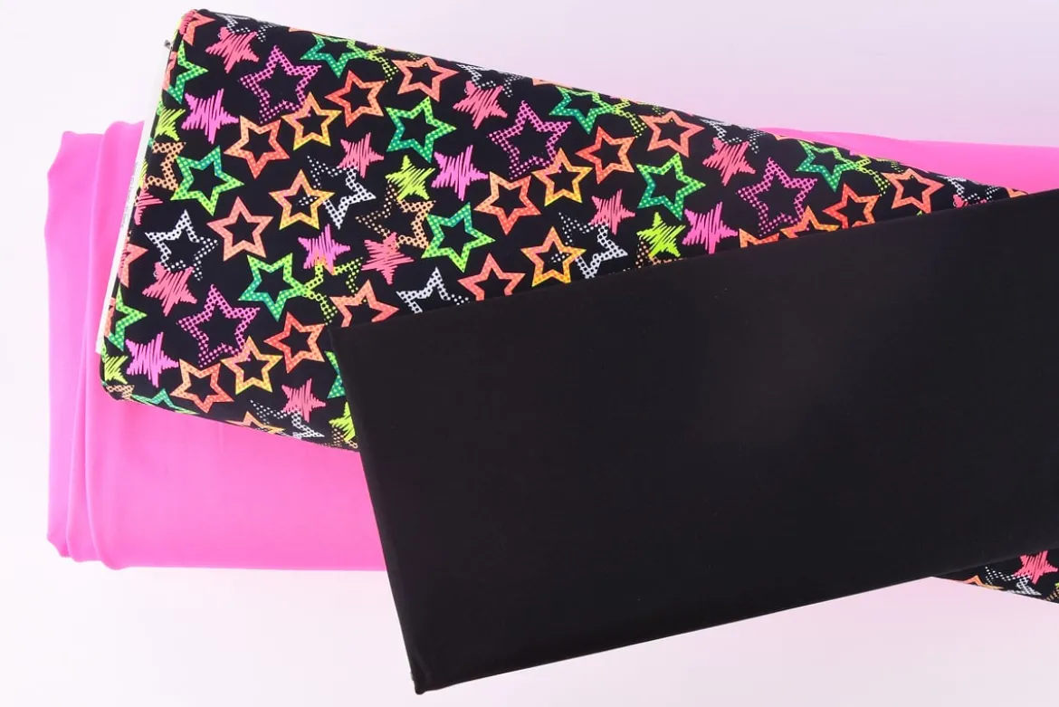 Kreativstoff Elastic Bademodenstoff uni pink