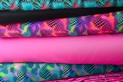 Kreativstoff Elastic Bademodenstoff uni pink