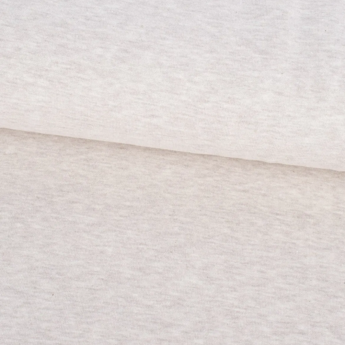 Kreativstoff Strickschlauch Bündchenstoff fein beige meliert 37cm Breite