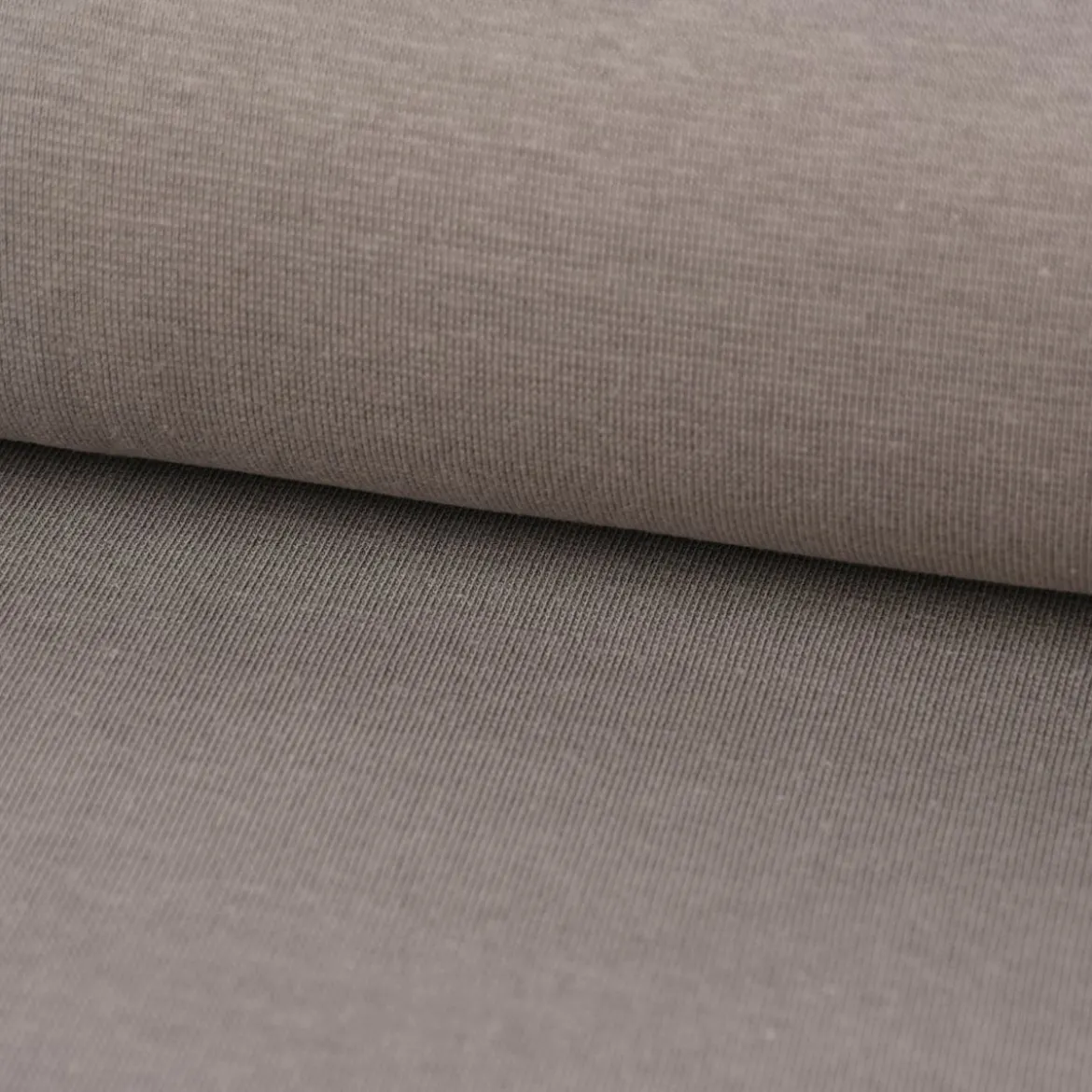 Kreativstoff Strickschlauch Bündchenstoff fein grau 35cm Breite