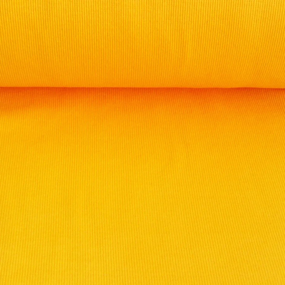 Kreativstoff Strickschlauch Bündchenstoff grob gelb 27cm Breite