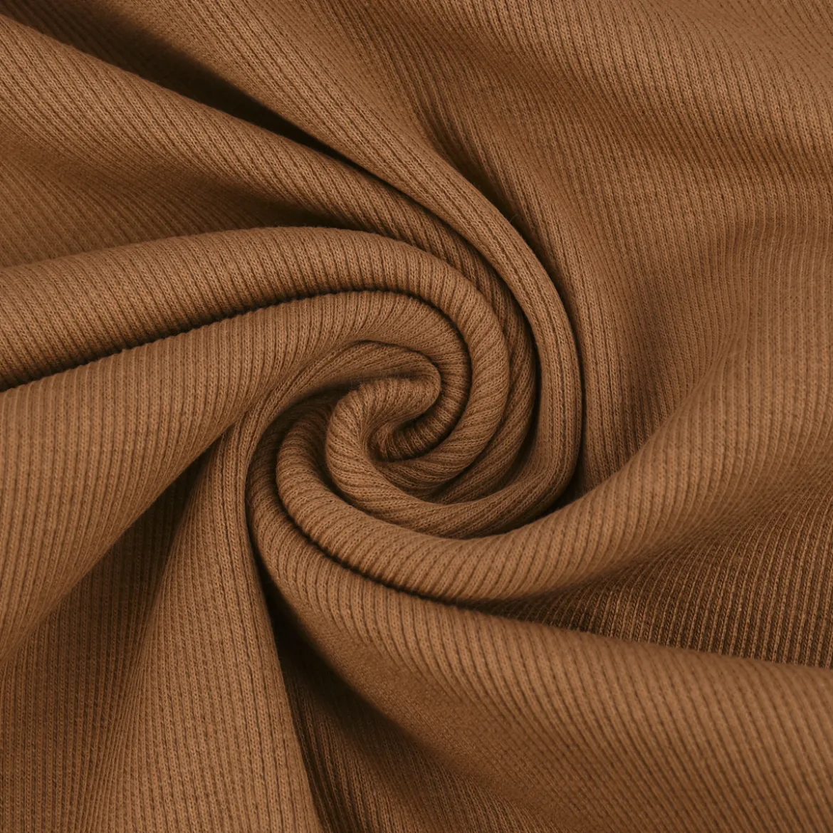 Kreativstoff Strickschlauch Bündchenstoff grob camel braun 27cm Breite