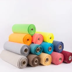 Kreativstoff Strickschlauch Bündchenstoff Organic Bio Baumwolle grob petrol meliert 43cm Breite