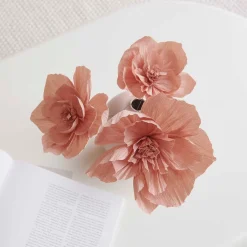 Krepppapier Blüten lachs von Rico Design im 3er Set
