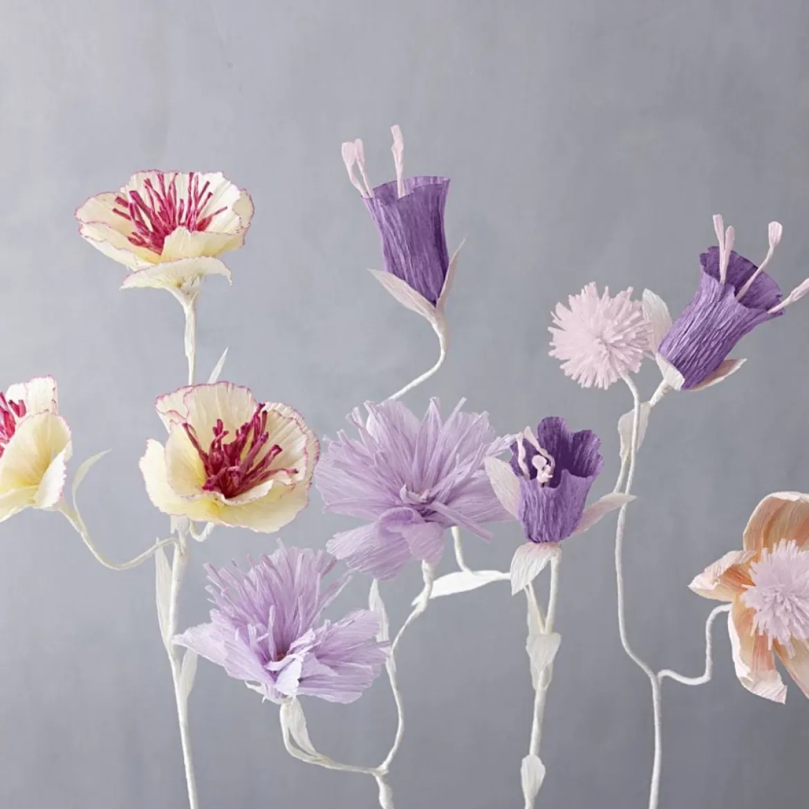 Krepppapier Pastell 8 Bögen 25×60 cm, 180 % Krepp – ideal für Papierblumen | Creativ Company