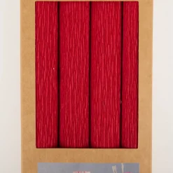 Krepppapier Rot 4 Bögen 25×60 cm, 180 % Krepp – ideal für Papierblumen | Creativ Company
