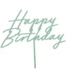 Kuchentopper Happy Birthday Acryl mintgrün 16,5x18cm