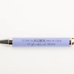 Kugelschreiber Dackel lila weiß von La Vida