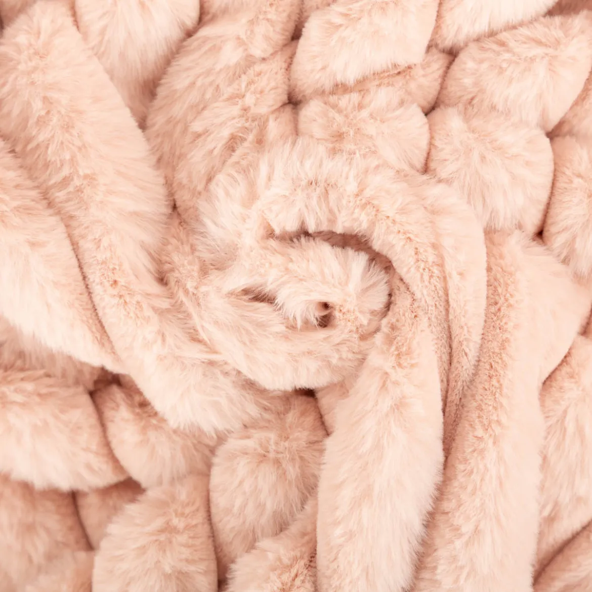 Kunstfell Breitcord einfarbig rosa 1,55m Stoffbreite