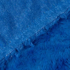 Kunstfell Fellimitat Plüsch Kurzhaar kuschelweich royalblau 1,5m Breite