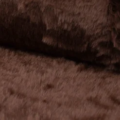 Kunstfell Fellimitat Plüsch Kurzhaar kuschelweich braun 1,5m Breite