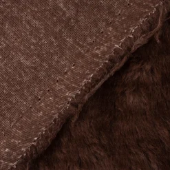 Kunstfell Fellimitat Plüsch Kurzhaar kuschelweich braun 1,5m Breite