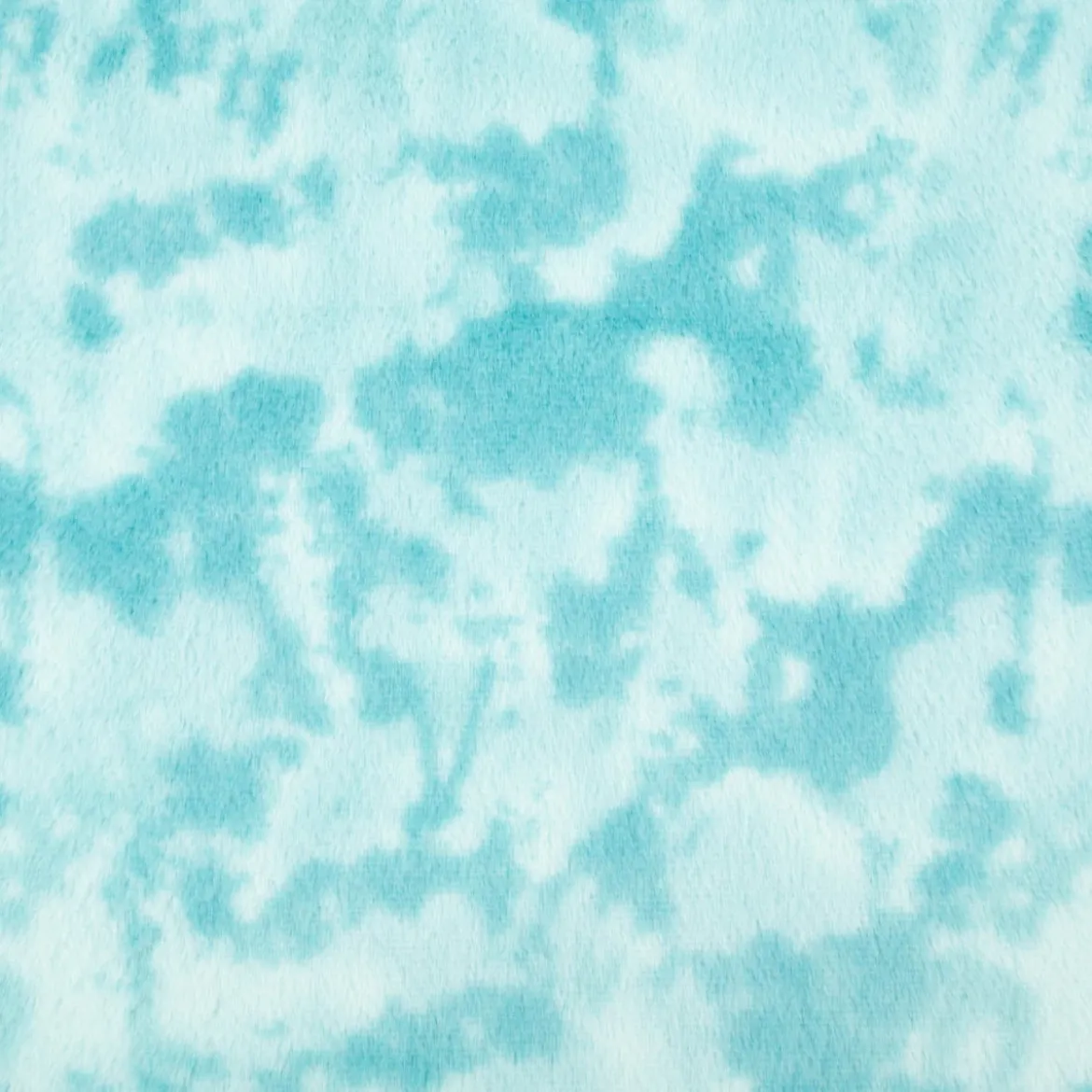 Kunstfelll Soft-Plüsch Meterware Batik blau 1,50m Breite