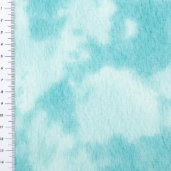 Kunstfelll Soft-Plüsch Meterware Batik blau 1,50m Breite