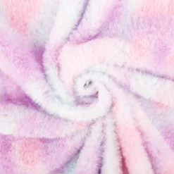 Kunstfell Soft-Plüsch Meterware Batik rosa lila hellblau 1,50m Breite