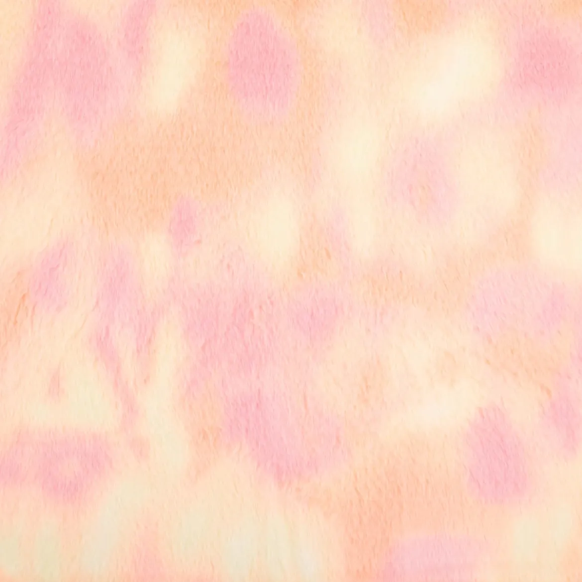 Kunstfell Soft-Plüsch Meterware Batik peach rosa gelb 1,50m Breite